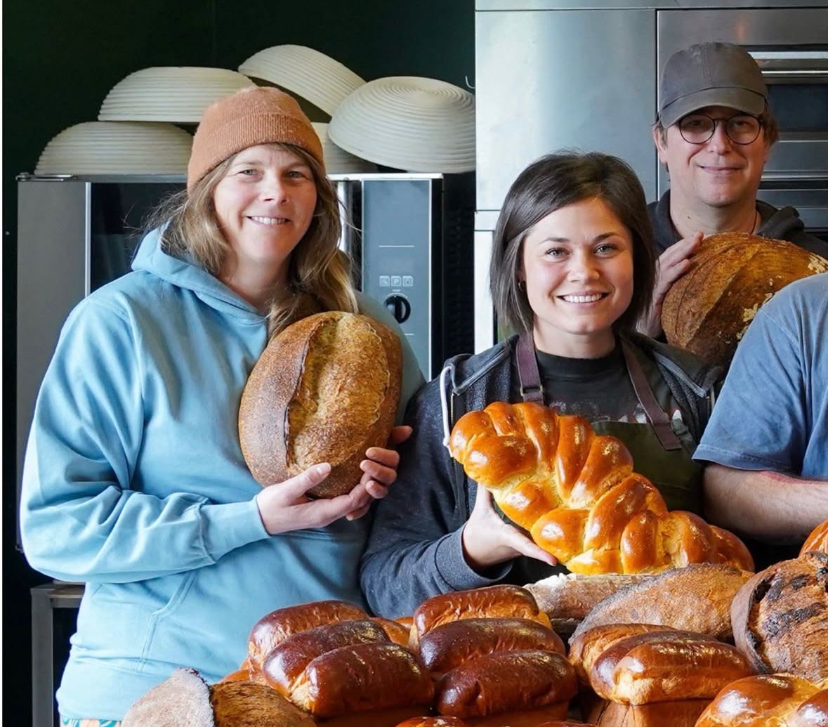 Student learning baking in person class