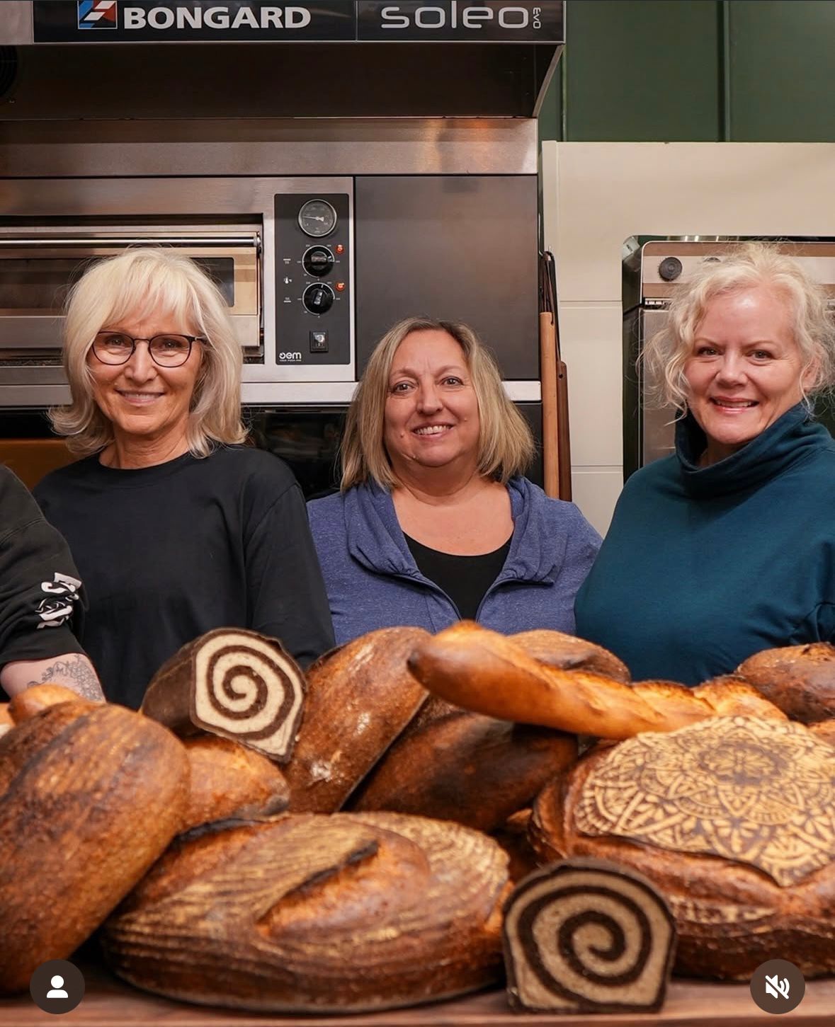 Student learning baking in person class